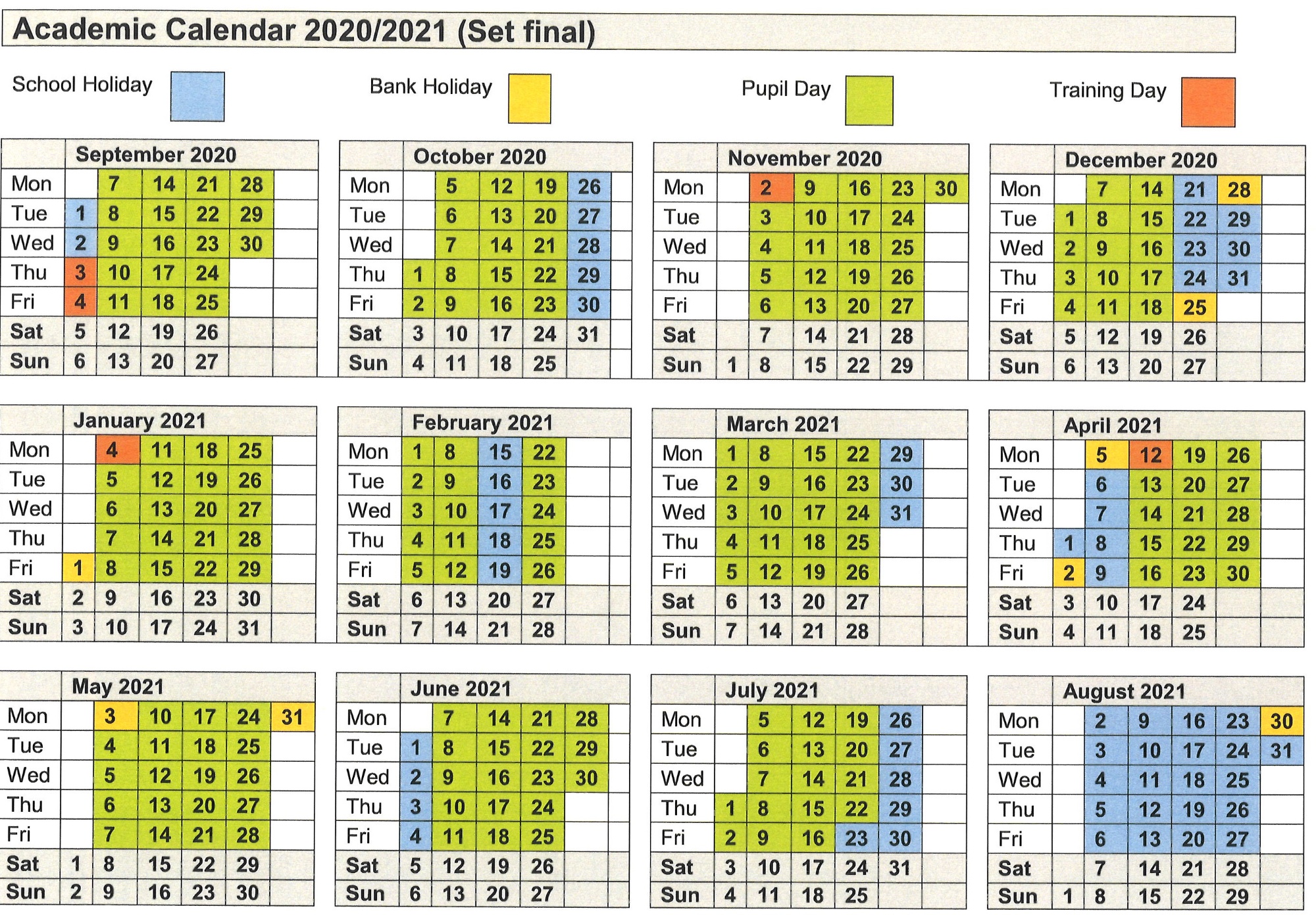 Bedford Central Calendar 2022 Calendar 2022